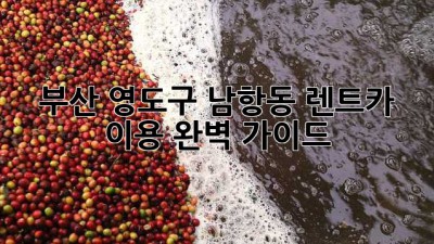 부산 영도구 남항동 렌트카 이용 완벽 가이드