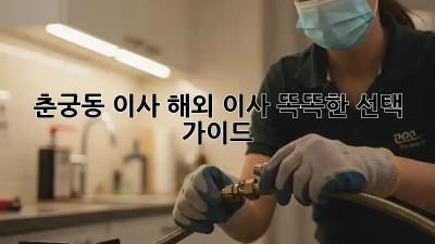 🚚 춘궁동 이사, 해외 이사? 똑똑한 선택 가이드! ✨